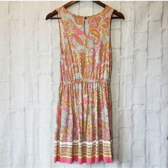 H&M Sleeveless Paisley Popover Classic Dress - Picture 7 of 7